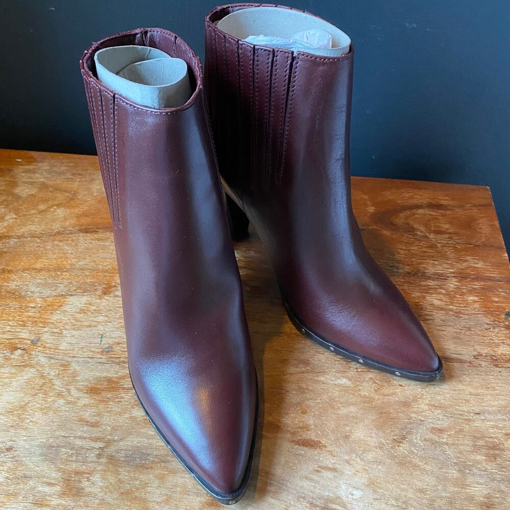 IRO Lieve Bootie Shoes in Burgundy NEW Sz 7 - Picture 7 of 14